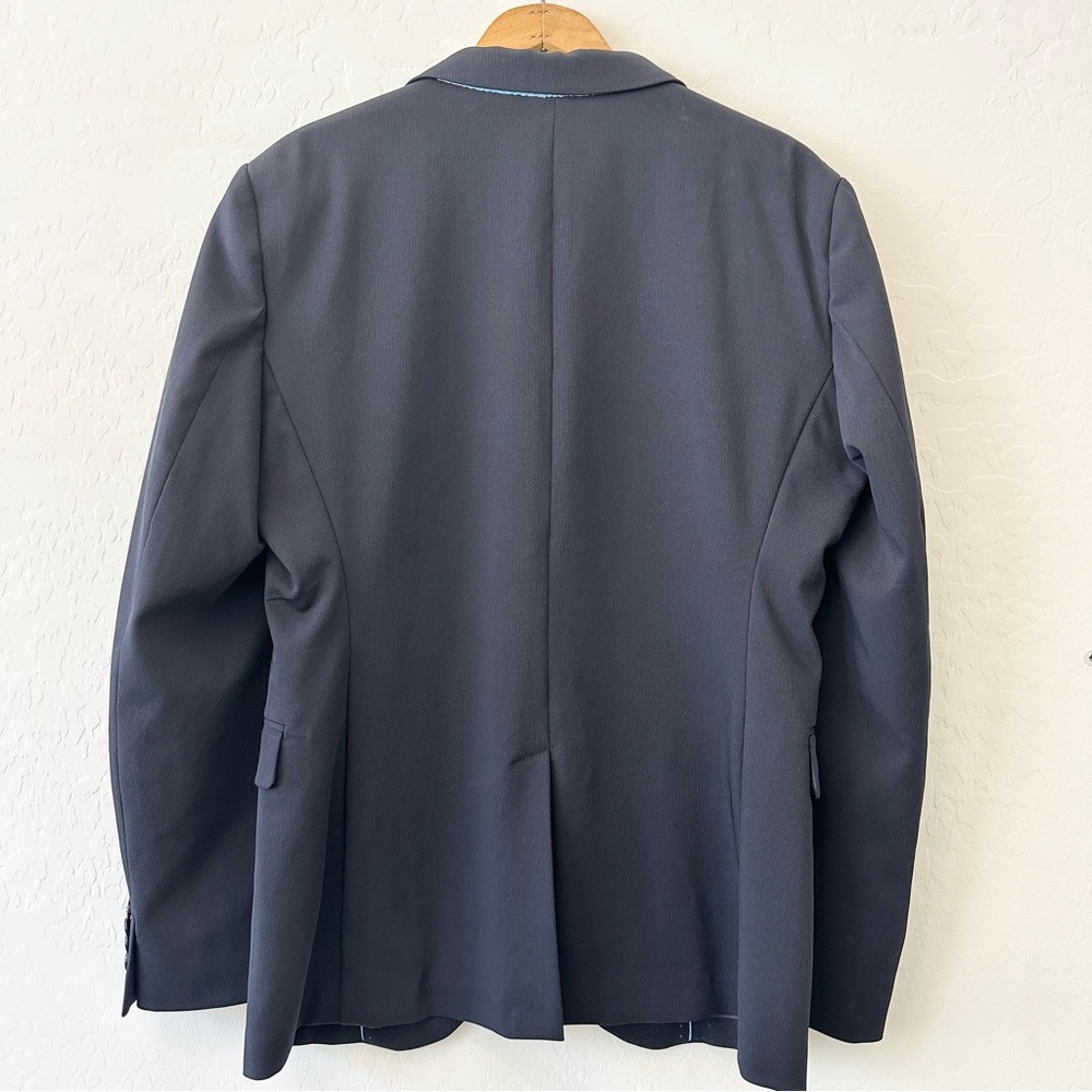 ZARA Traveler Blazer Mens 40 Navy Blue Bistretch Quick Dry Made to Move - Picture 2 of 13